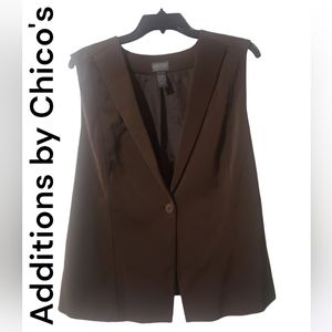 Sleeveless Brown Vest, Additions by Chico's, Size 3